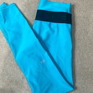 Alo yoga blue splash high waist leggings small